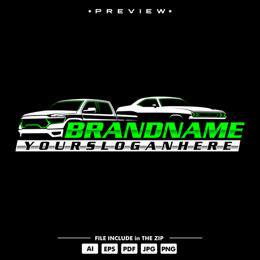 Car and Pickup Logo Template